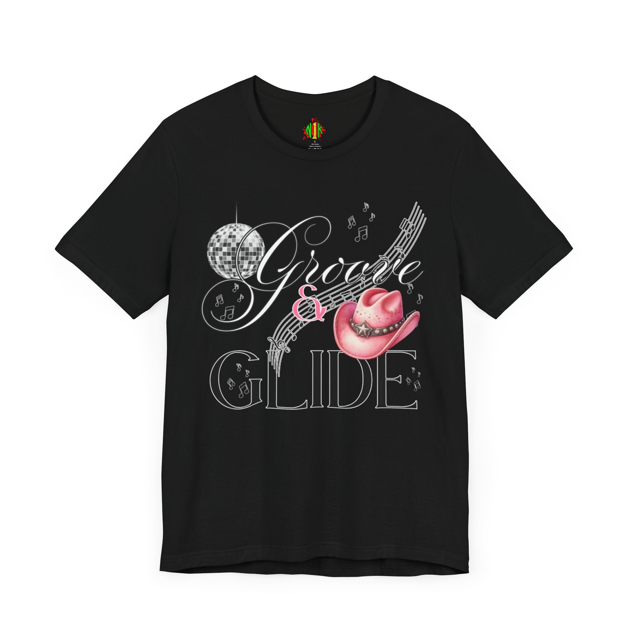 Groovy Glide Unisex Jersey Tee - Fun Retro Music Vibes